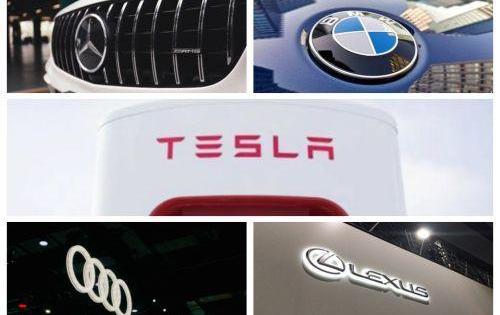 Cadillac, Tesla, Lexus, Volvo, Audi