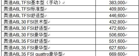 奧迪,奧迪A6,奧迪A6L,大眾,一汽